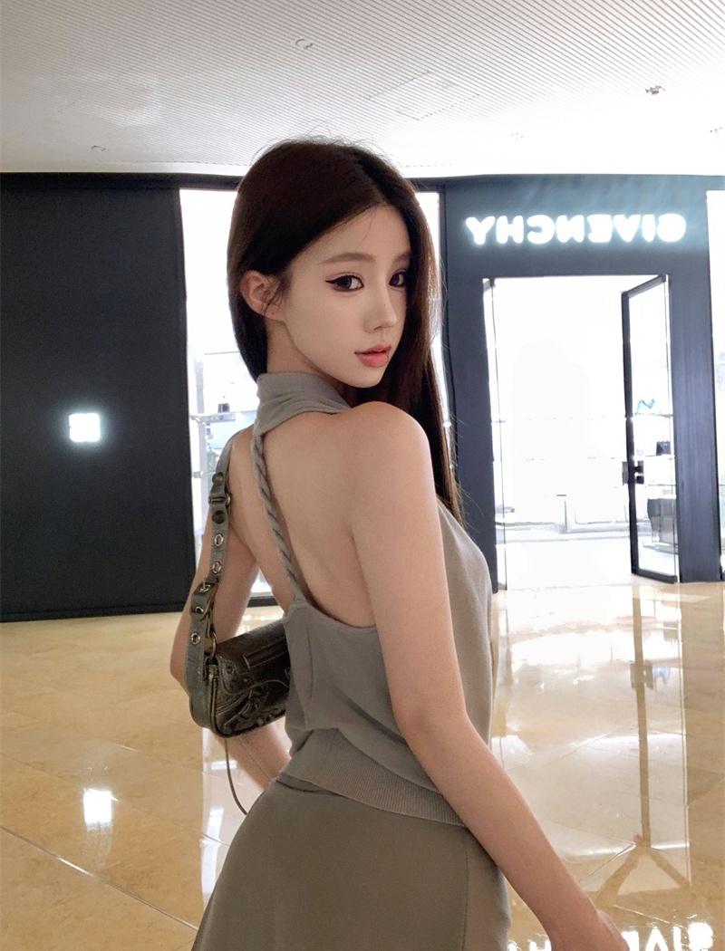 Summer strap vest niche halter tops for women