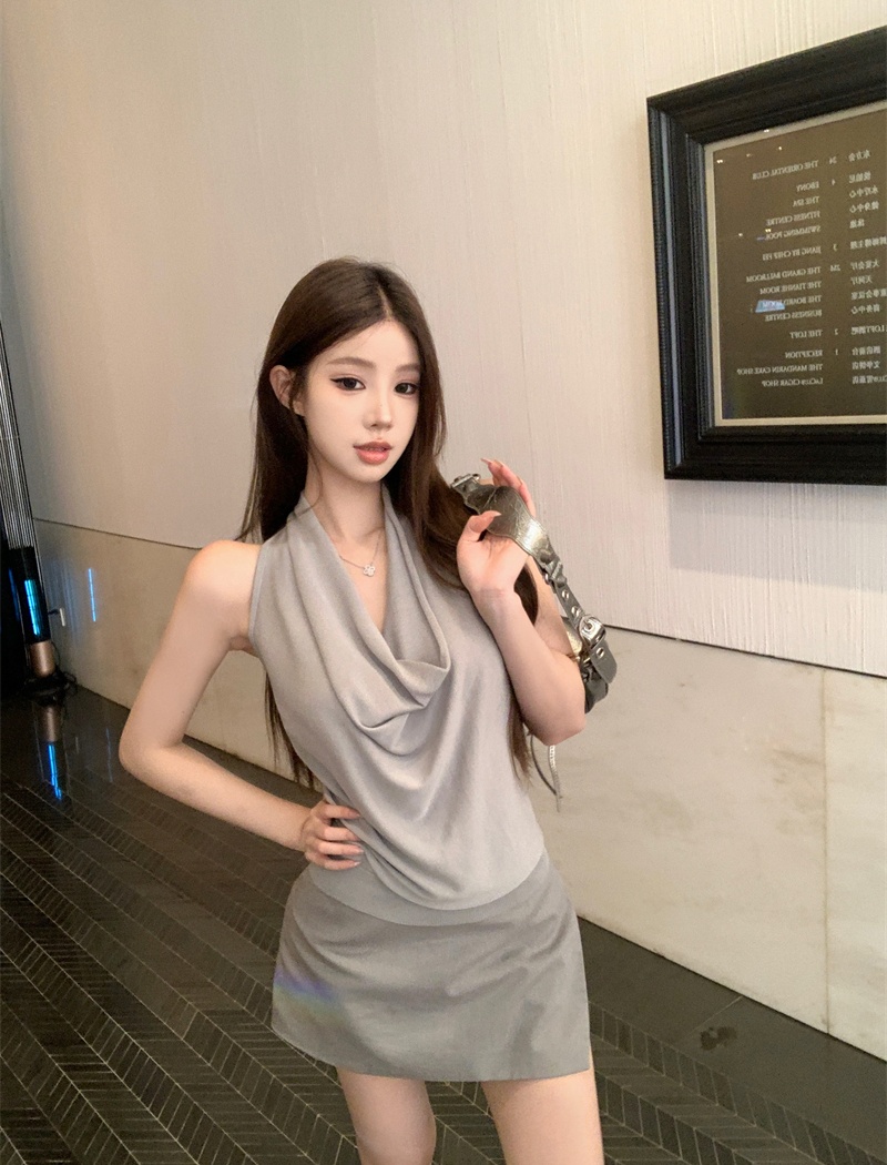 Summer strap vest niche halter tops for women