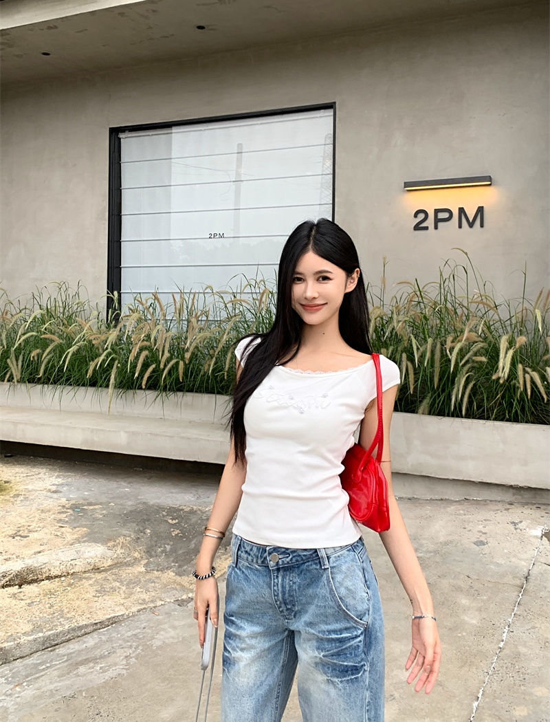 Sexy spicegirl unique tops short sleeve summer T-shirt