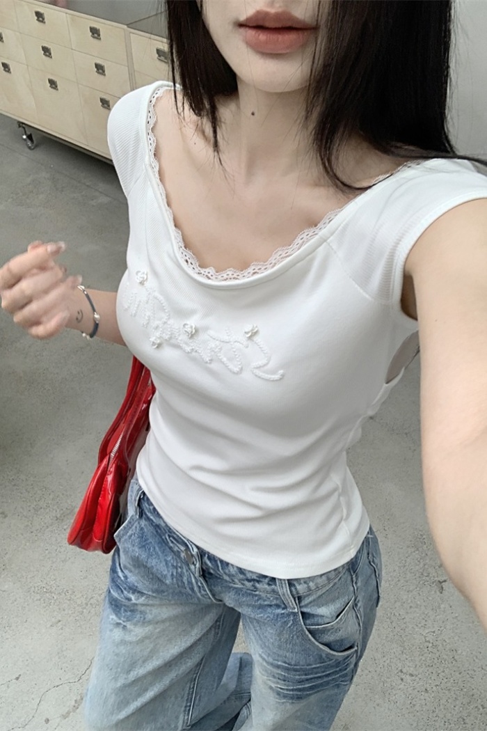 Sexy spicegirl unique tops short sleeve summer T-shirt