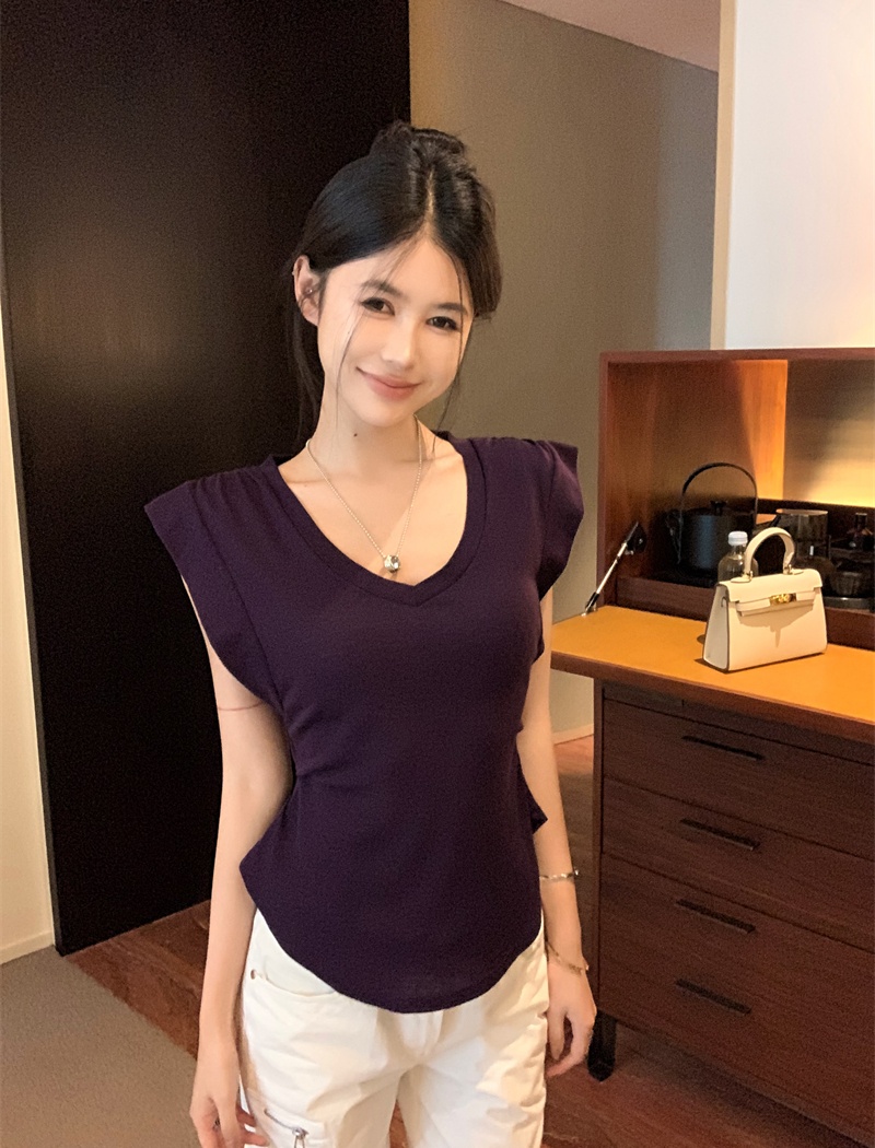Sexy short sleeve T-shirt chouzhe tops for women
