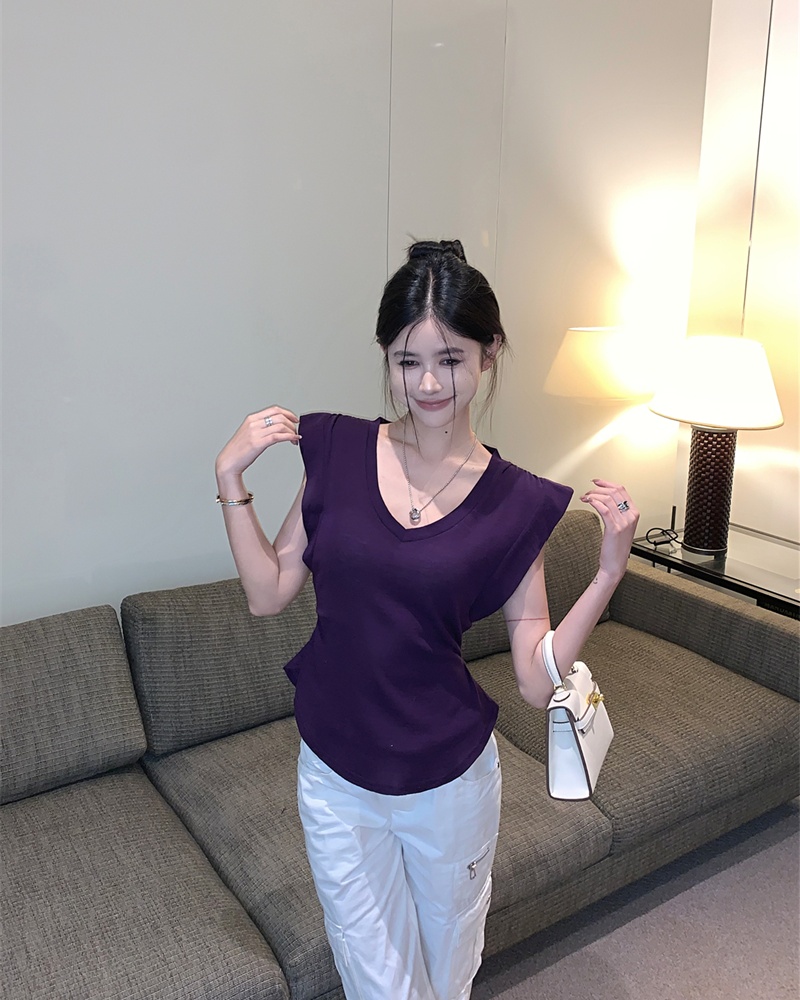 Sexy short sleeve T-shirt chouzhe tops for women