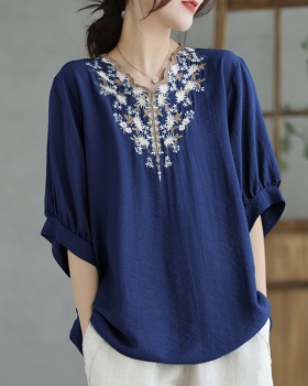 Large yard summer T-shirt short sleeve tops for women