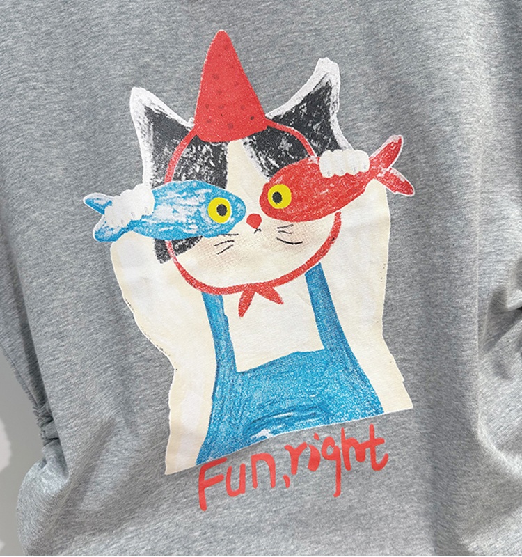 Short sleeve summer T-shirt printing tops for women