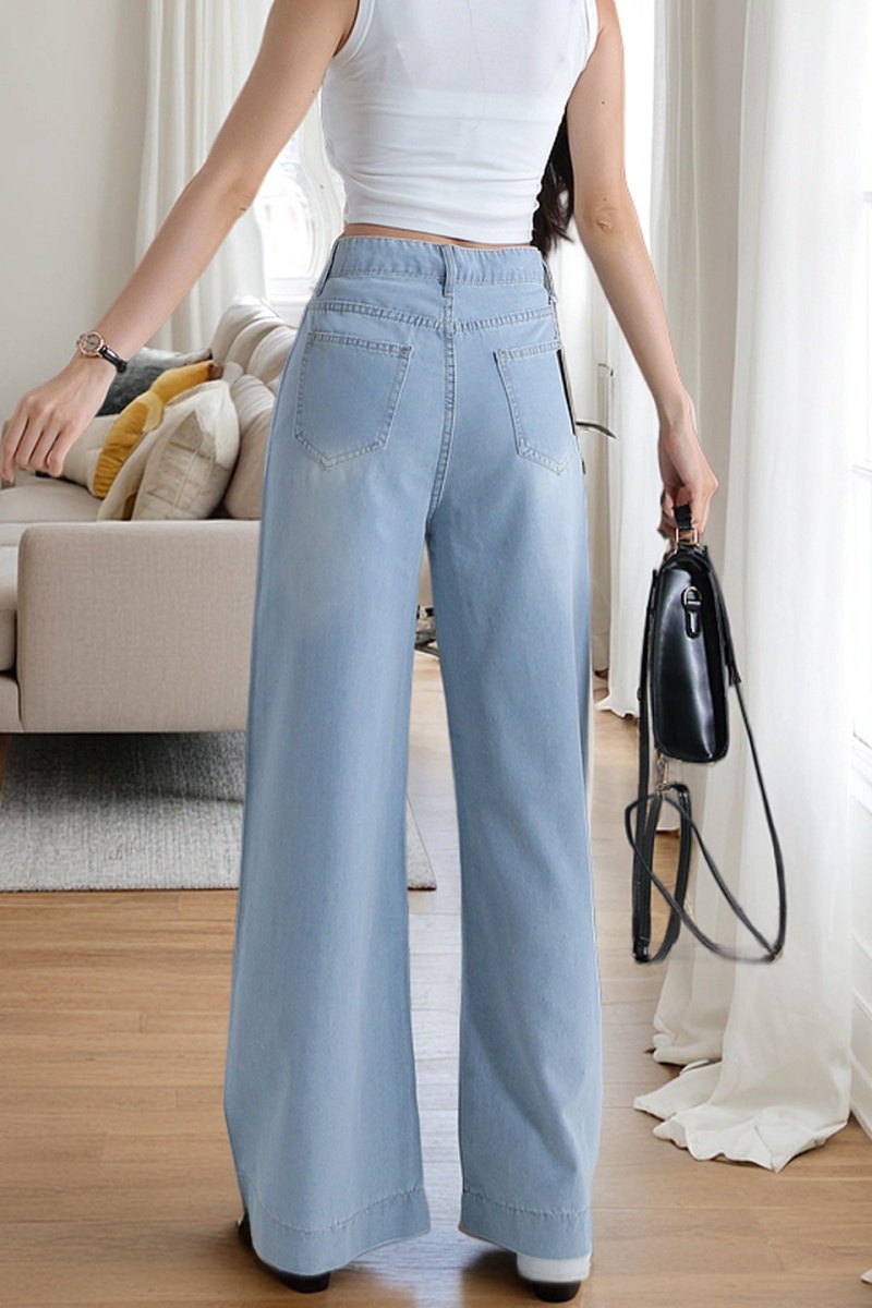 Mopping wide leg pants jeans for women