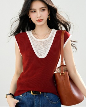 Mixed colors sleeveless sling bottoming tops
