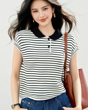 Pullover bunny slim all-match embroidery Korean style sweater
