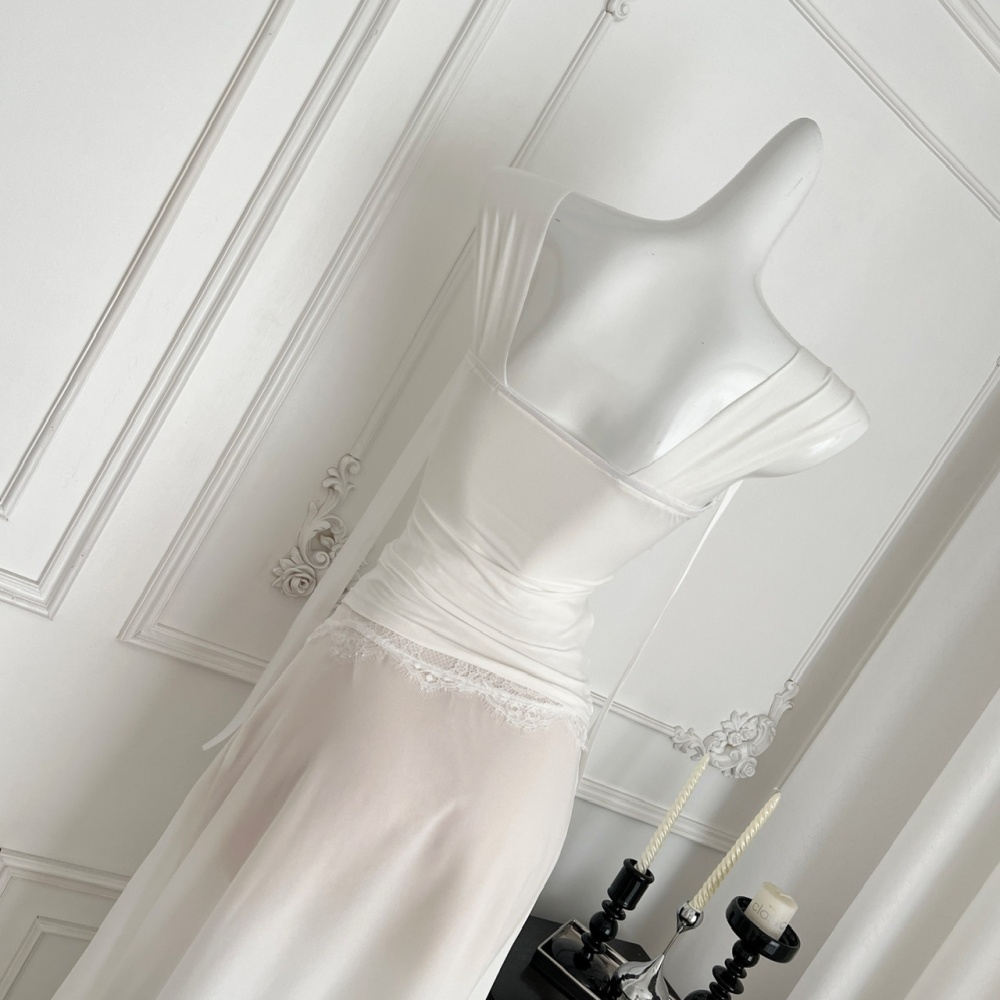 Irregular temperament skirt summer vest a set for women