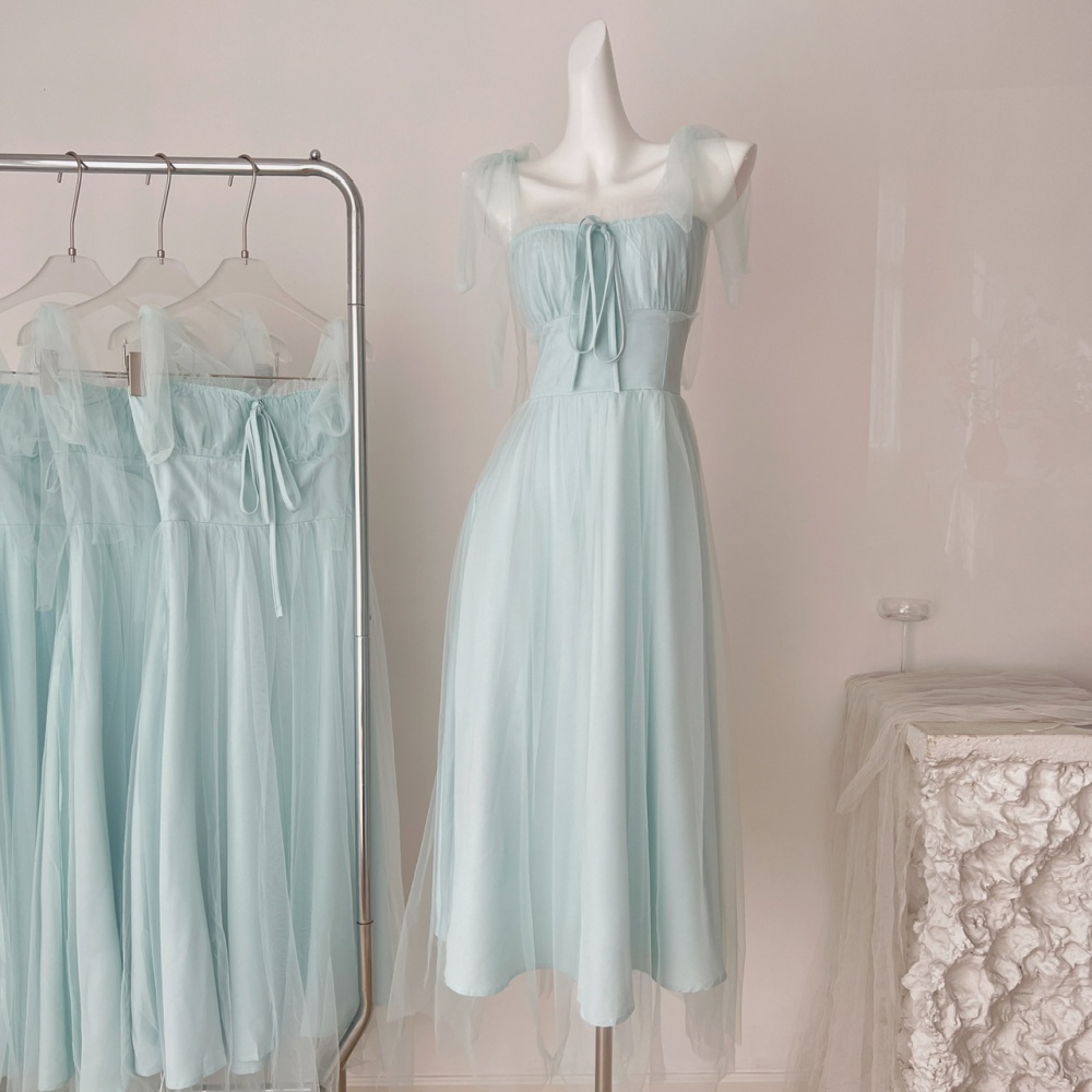 Sweet vacation long dress tender seaside dress for women