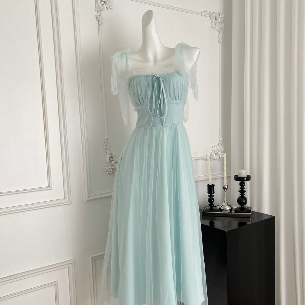Sweet vacation long dress tender seaside dress for women