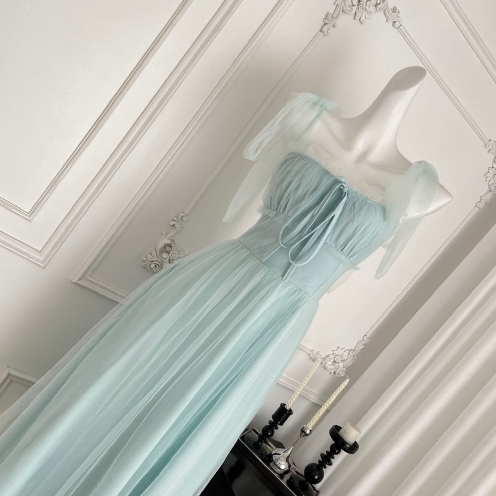 Sweet vacation long dress tender seaside dress for women