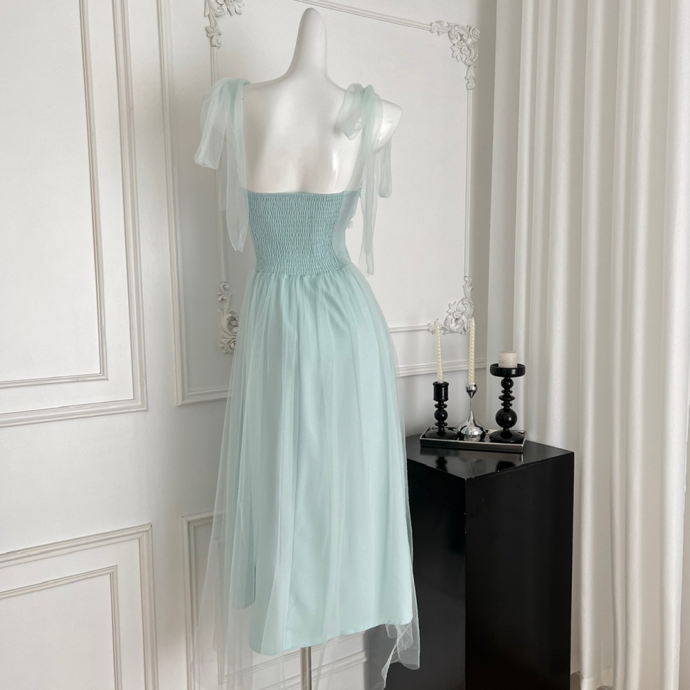 Sweet vacation long dress tender seaside dress for women