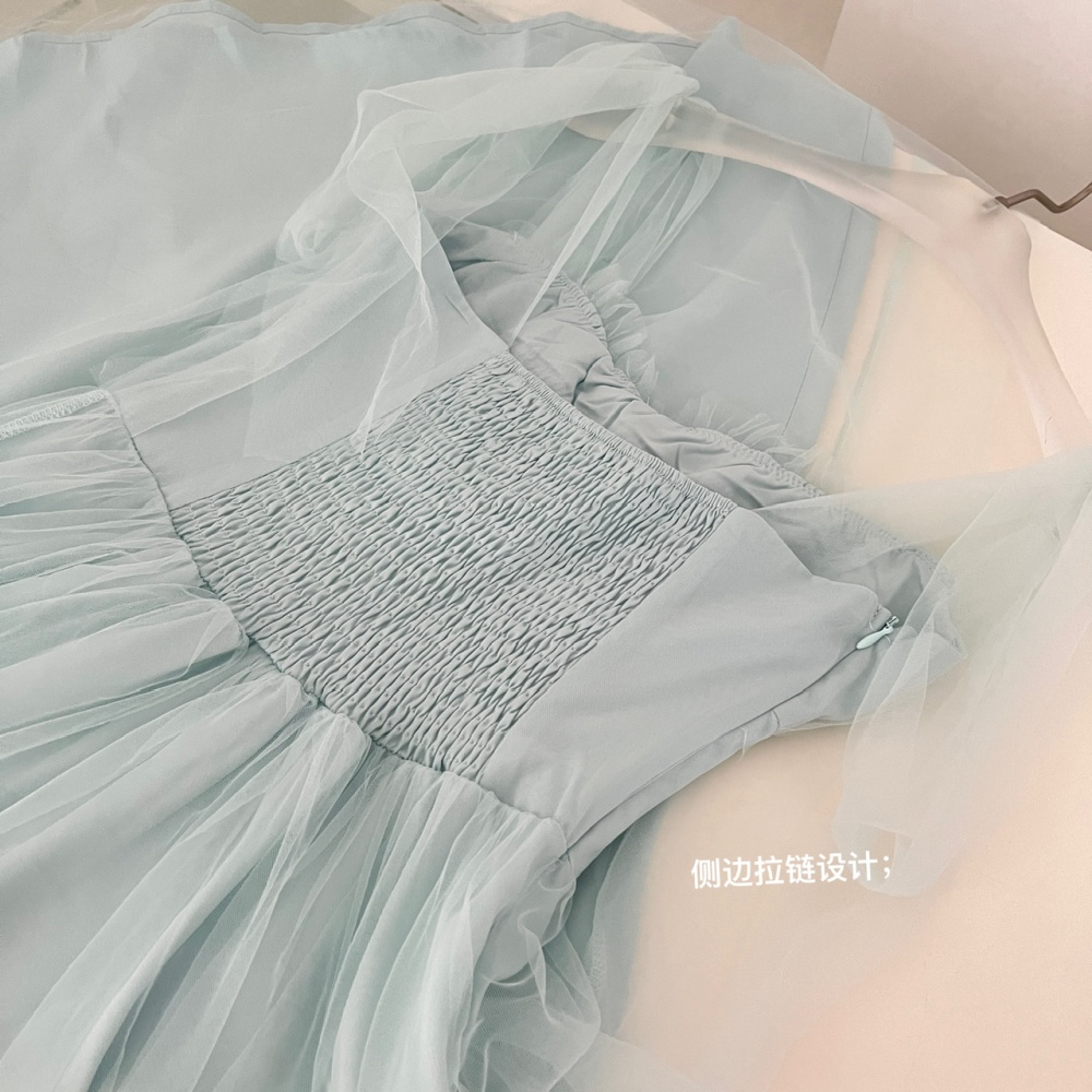 Sweet vacation long dress tender seaside dress for women