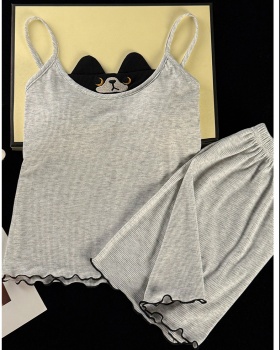 Student summer shorts cotton lovely pajamas a set