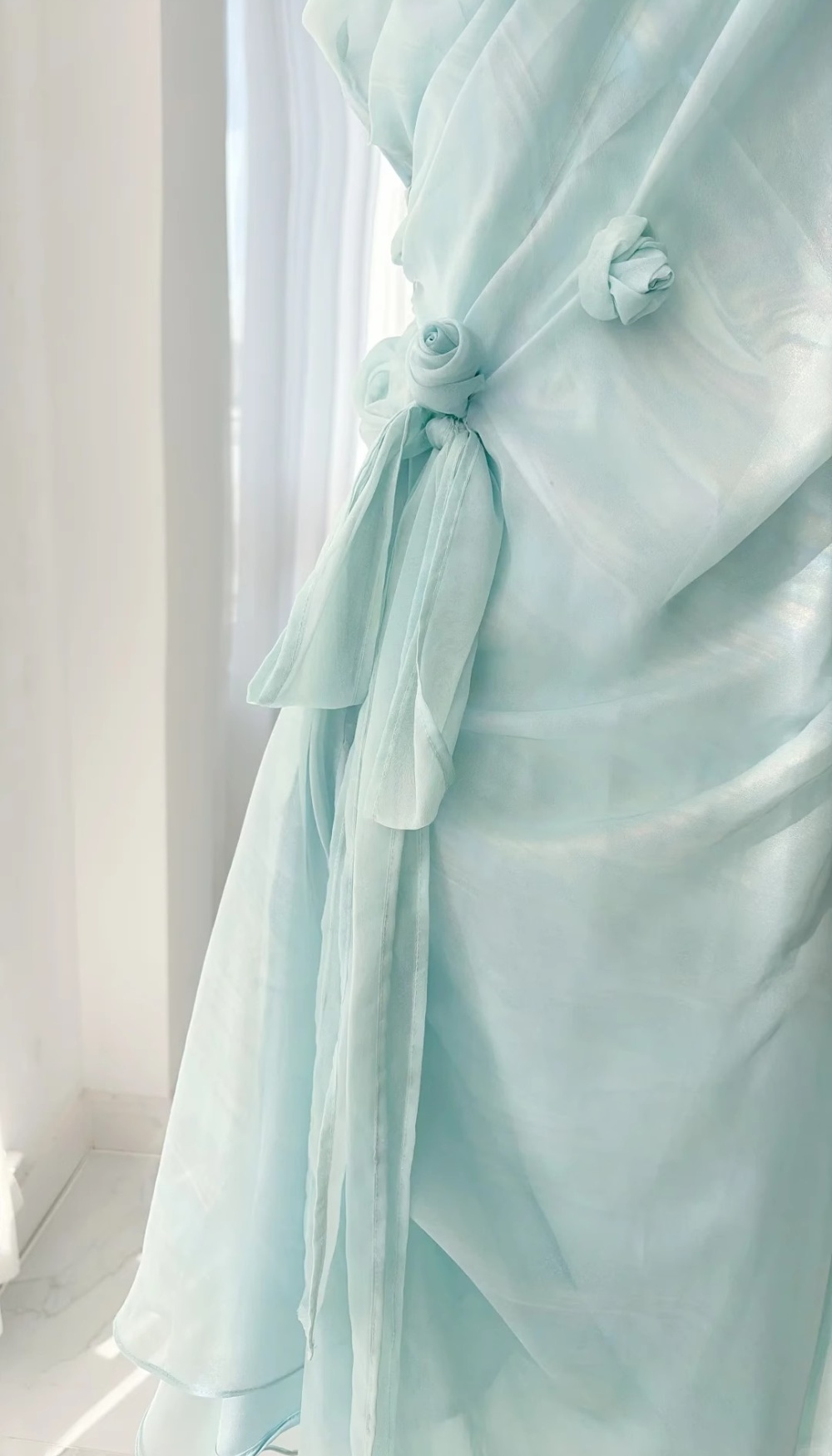France style flowers long dress chiffon dress for women