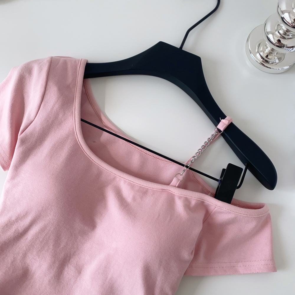 Sling short sleeve T-shirt short tops for women
