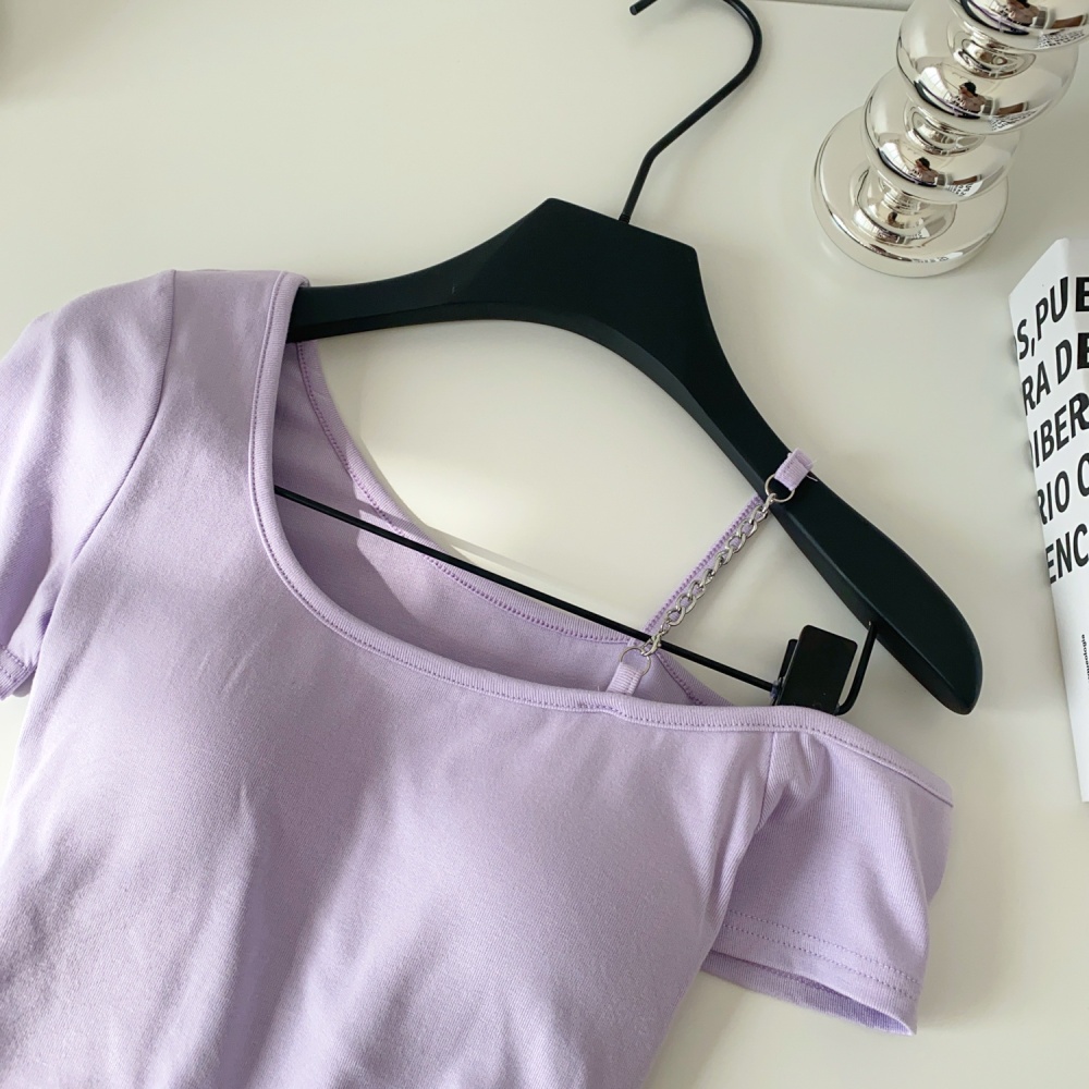 Sling short sleeve T-shirt short tops for women