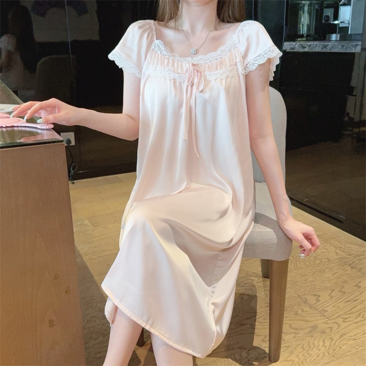 Sexy night dress short sleeve pajamas for women