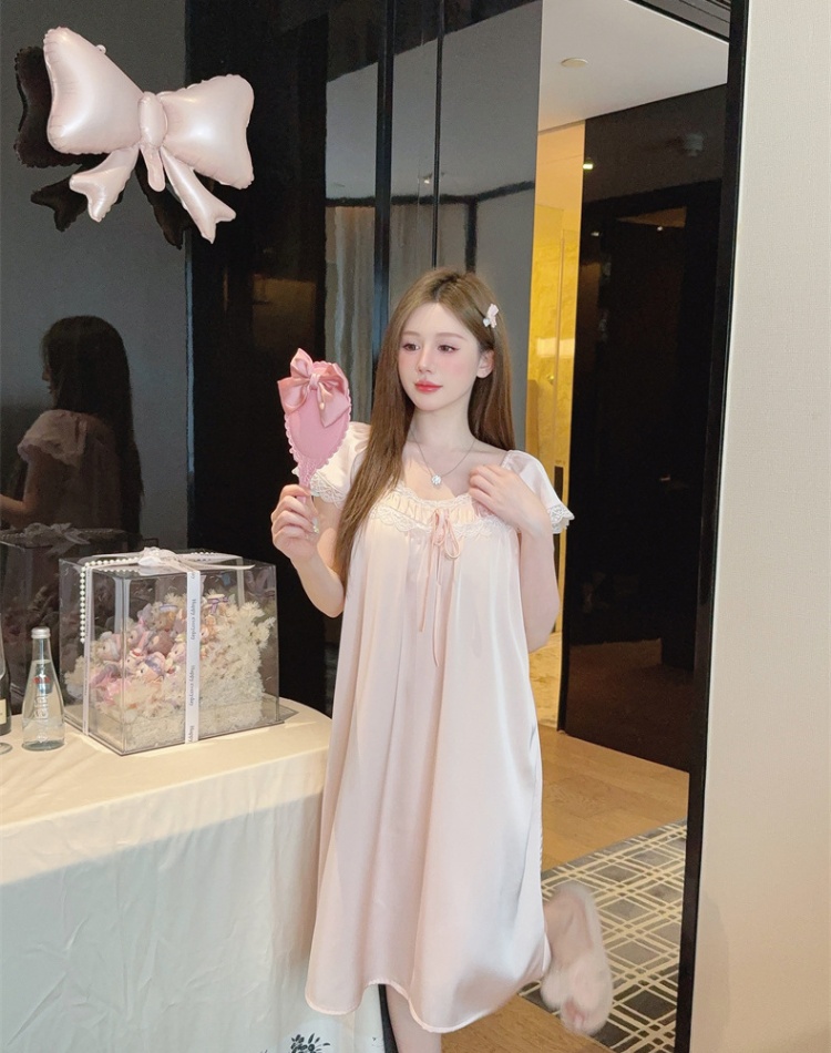 Sexy night dress short sleeve pajamas for women
