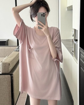 Homewear long dress short sleeve night dress