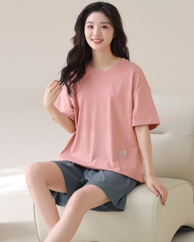 Casual thin cool shorts homewear summer pajamas a set