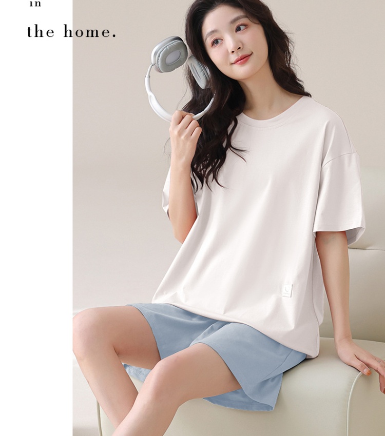 Casual thin cool shorts homewear summer pajamas a set