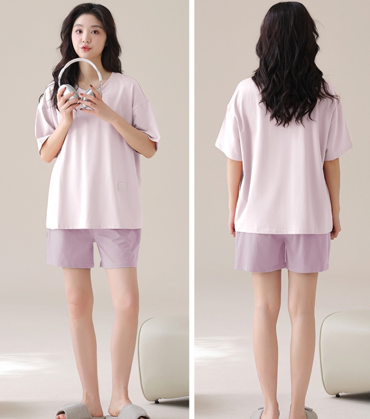 Casual thin cool shorts homewear summer pajamas a set