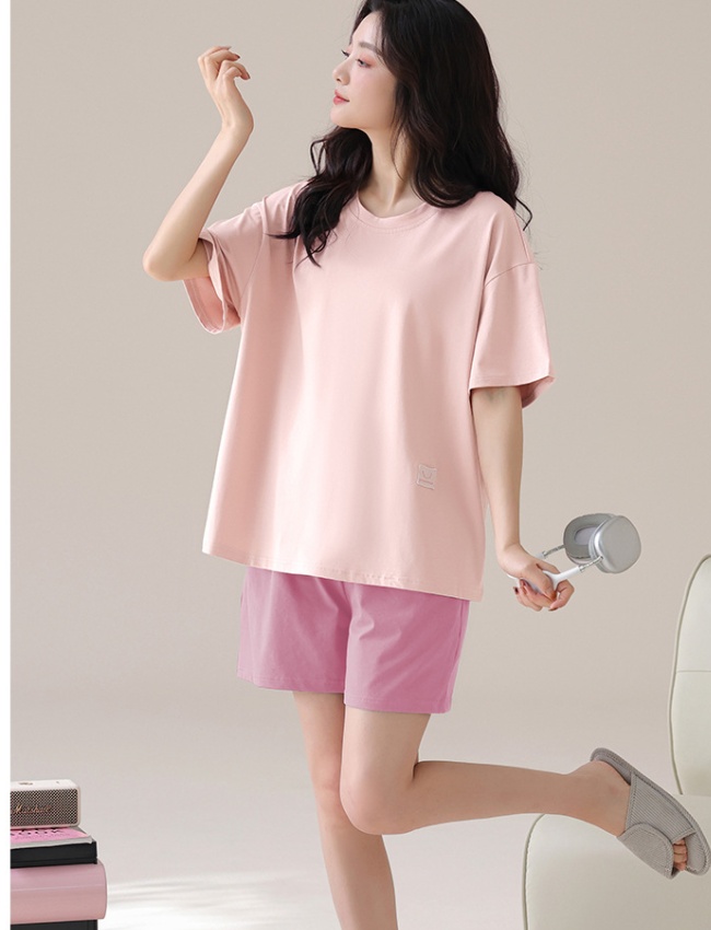 Casual thin cool shorts homewear summer pajamas a set