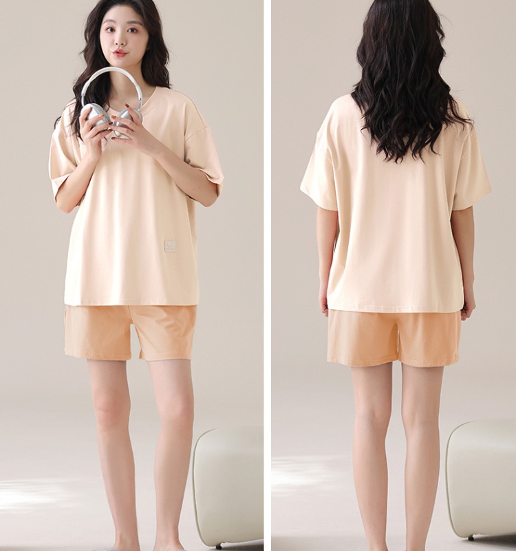 Casual thin cool shorts homewear summer pajamas a set