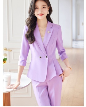 Simple coat profession business suit 2pcs set for women