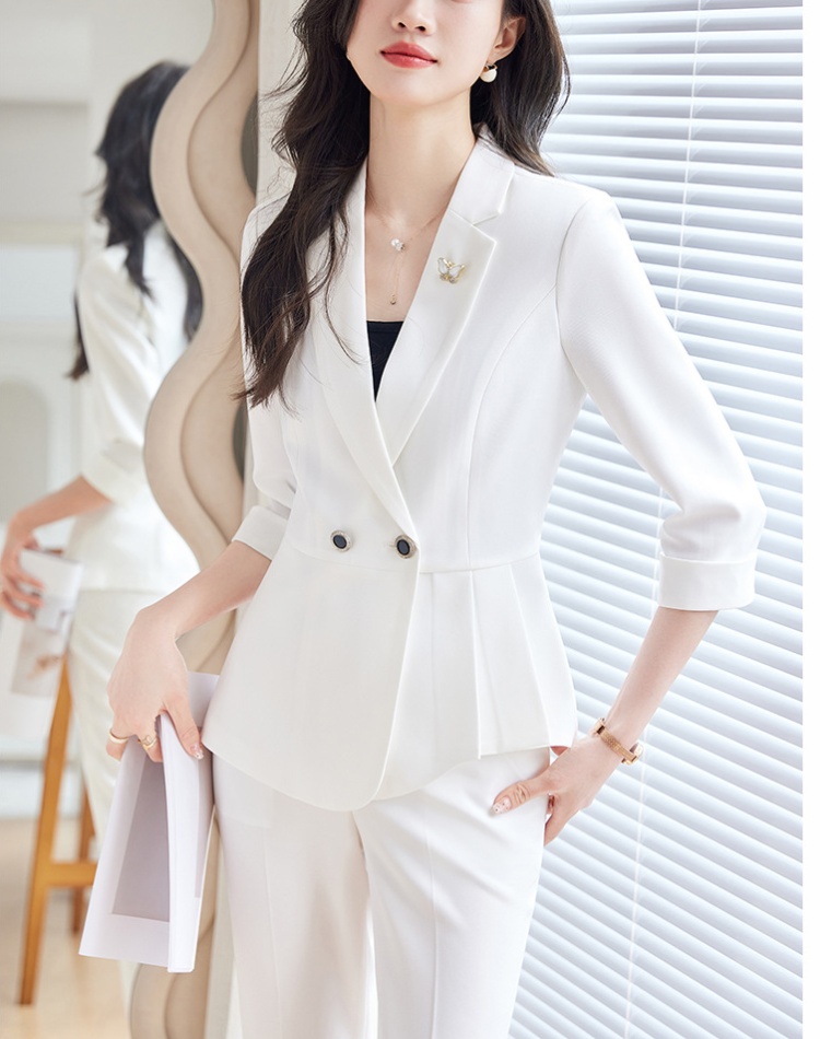 Simple coat profession business suit 2pcs set for women