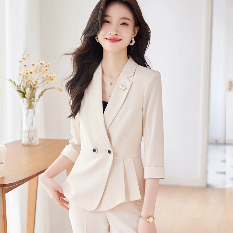 Simple coat profession business suit 2pcs set for women