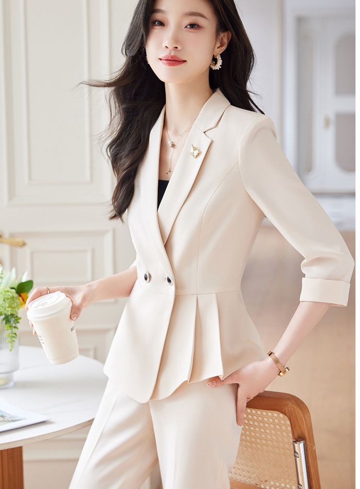 Simple coat profession business suit 2pcs set for women