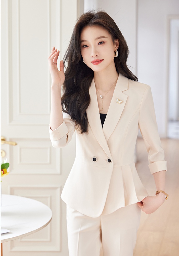 Simple coat profession business suit 2pcs set for women