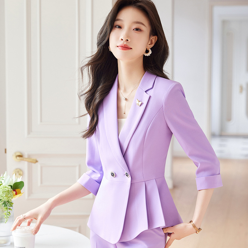 Simple coat profession business suit 2pcs set for women