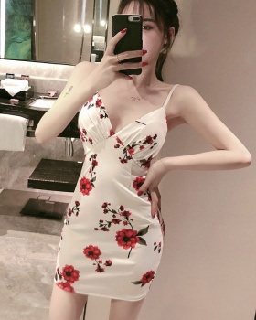Bar nightclub printing package hip sexy dress