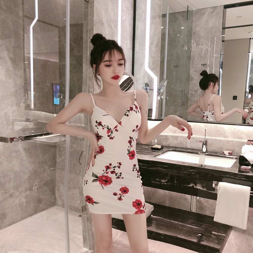 Bar nightclub printing package hip sexy dress