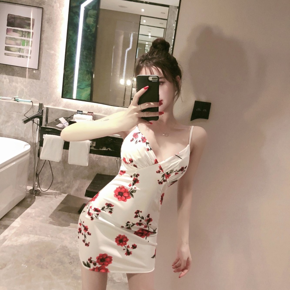 Bar nightclub printing package hip sexy dress
