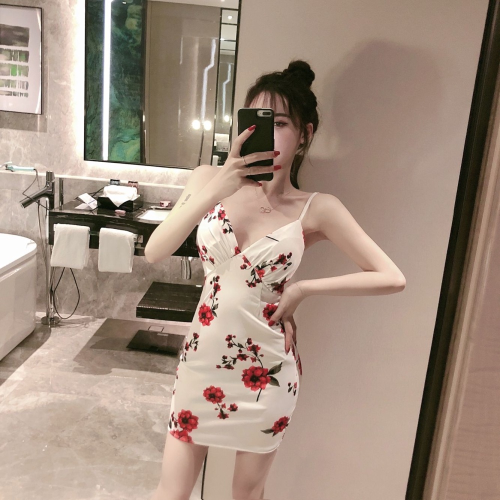 Bar nightclub printing package hip sexy dress