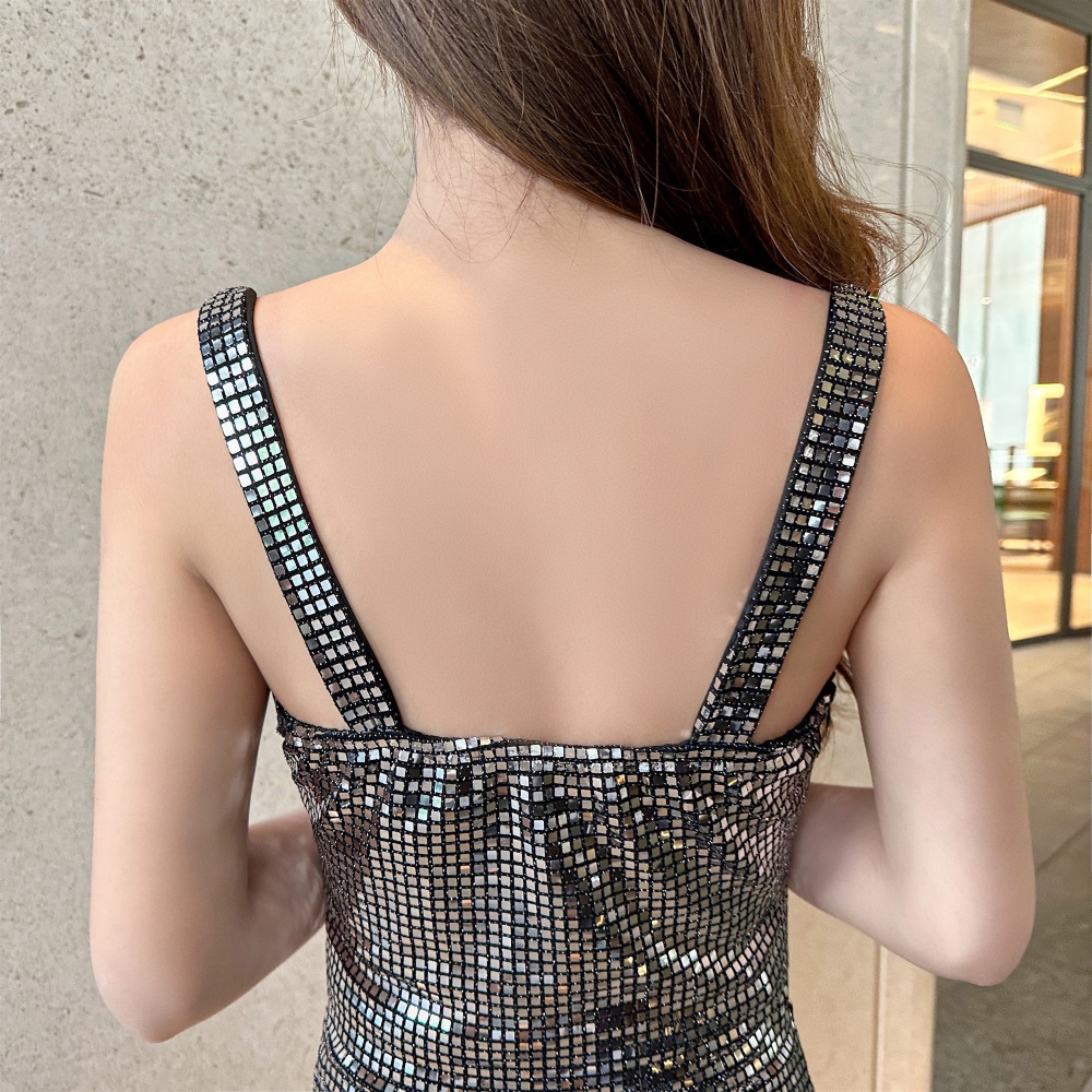 Sling slim vest short enticement tops for women