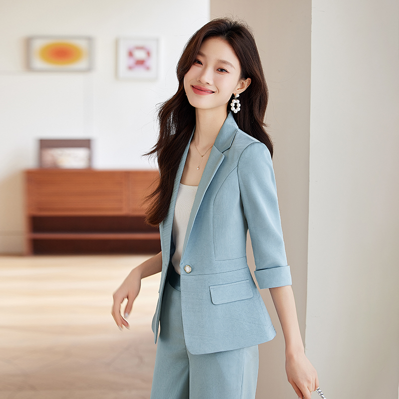 Summer short sleeve business suit fashion coat for women