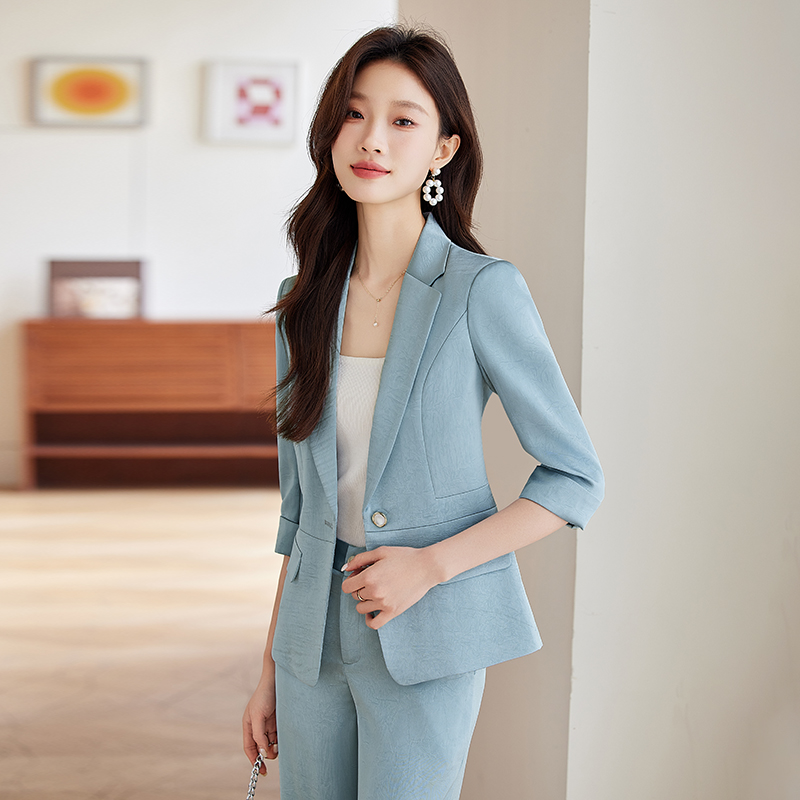 Summer short sleeve business suit fashion coat for women