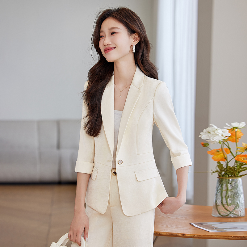 Summer short sleeve business suit fashion coat for women