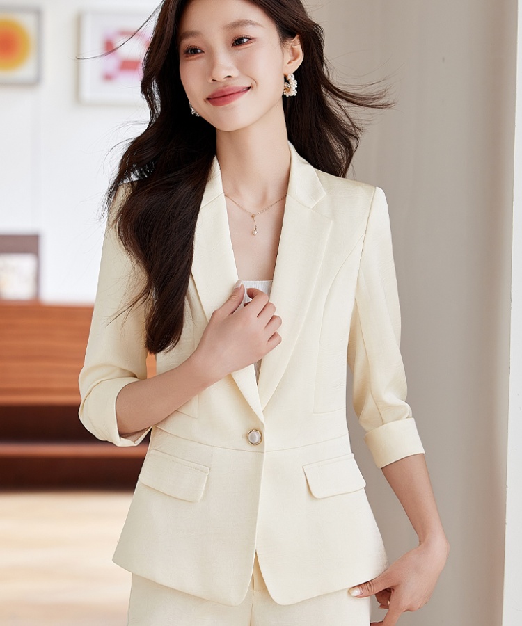 Summer short sleeve business suit fashion coat for women