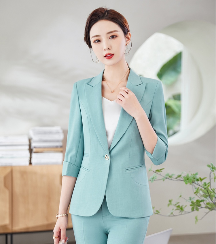 Summer coat short sleeve business suit for women