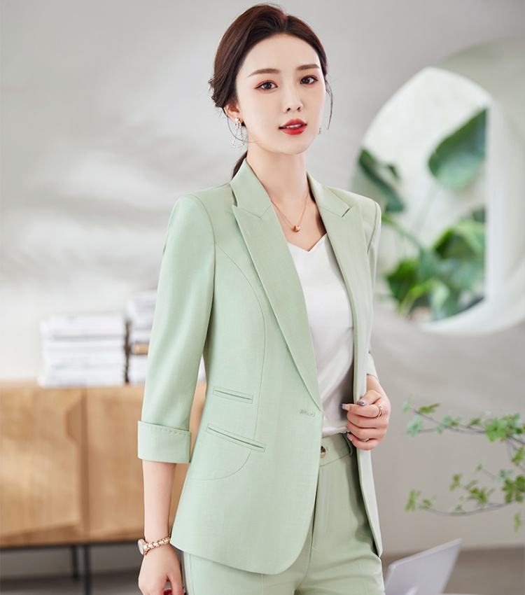 Summer coat short sleeve business suit for women