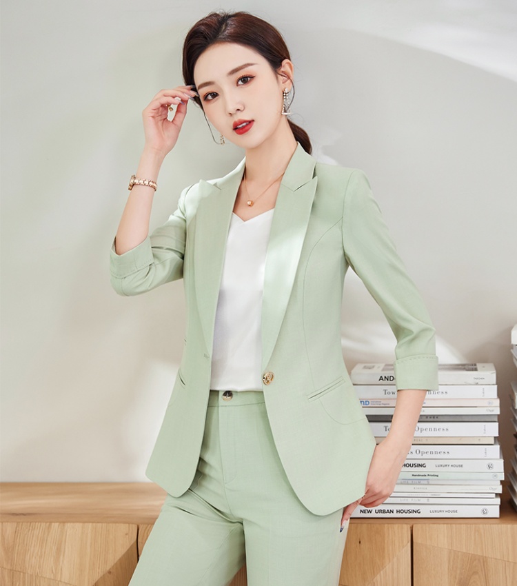 Summer coat short sleeve business suit for women