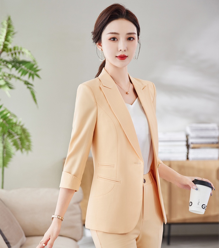 Summer coat short sleeve business suit for women