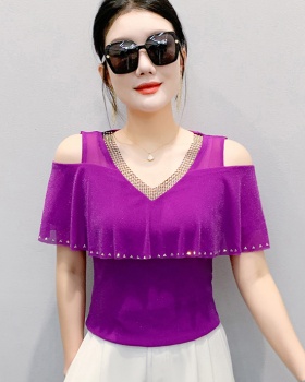 Rhinestone summer Western style tops for women