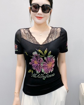 Summer gauze T-shirt Western style tops for women